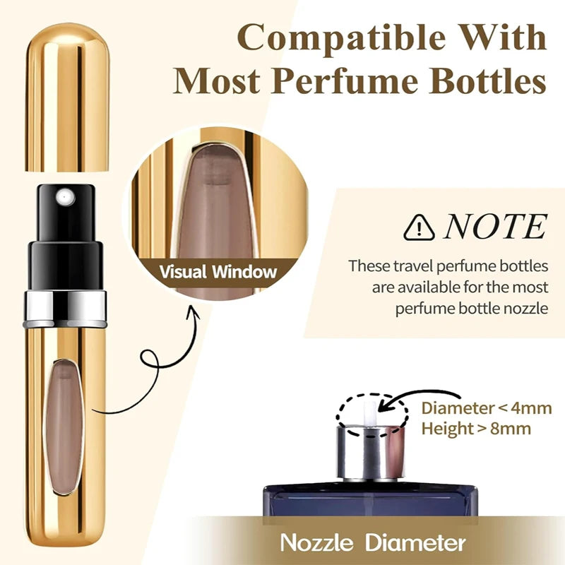 Recipiente Portátil de Perfume de 5ml (Unidade/Kit com 4) - Aromyl