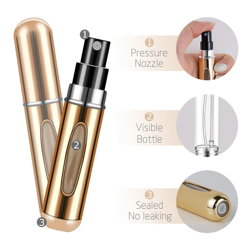Recipiente Portátil de Perfume de 5ml (Unidade/Kit com 4) - Aromyl