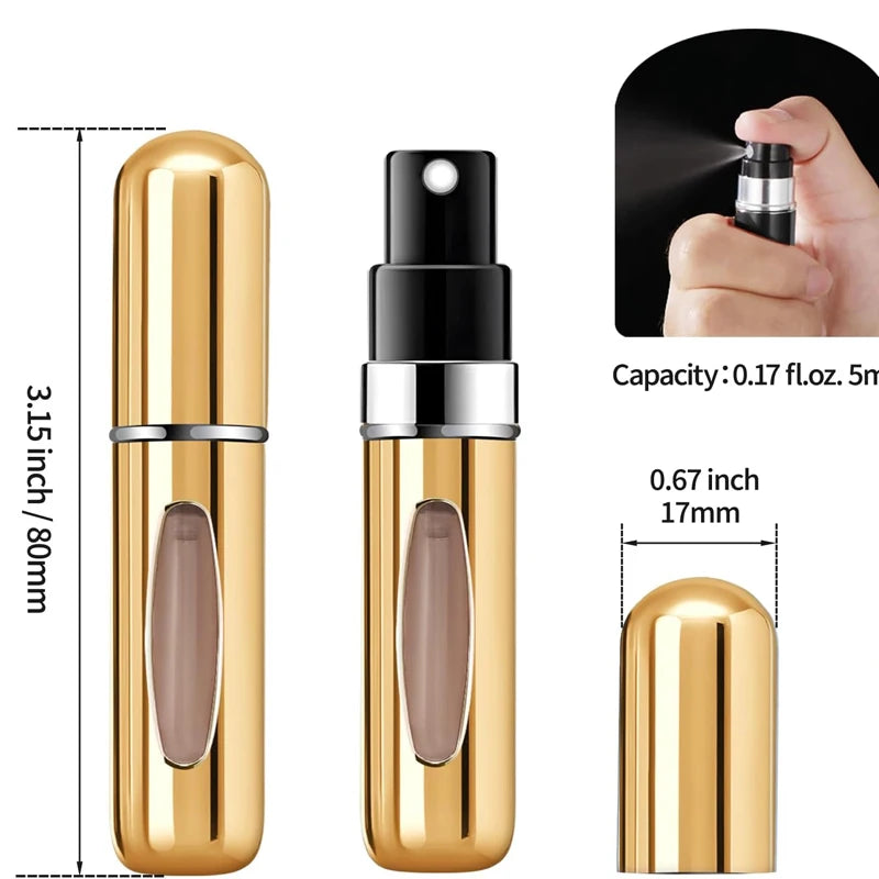 Recipiente Portátil de Perfume de 5ml (Unidade/Kit com 4) - Aromyl